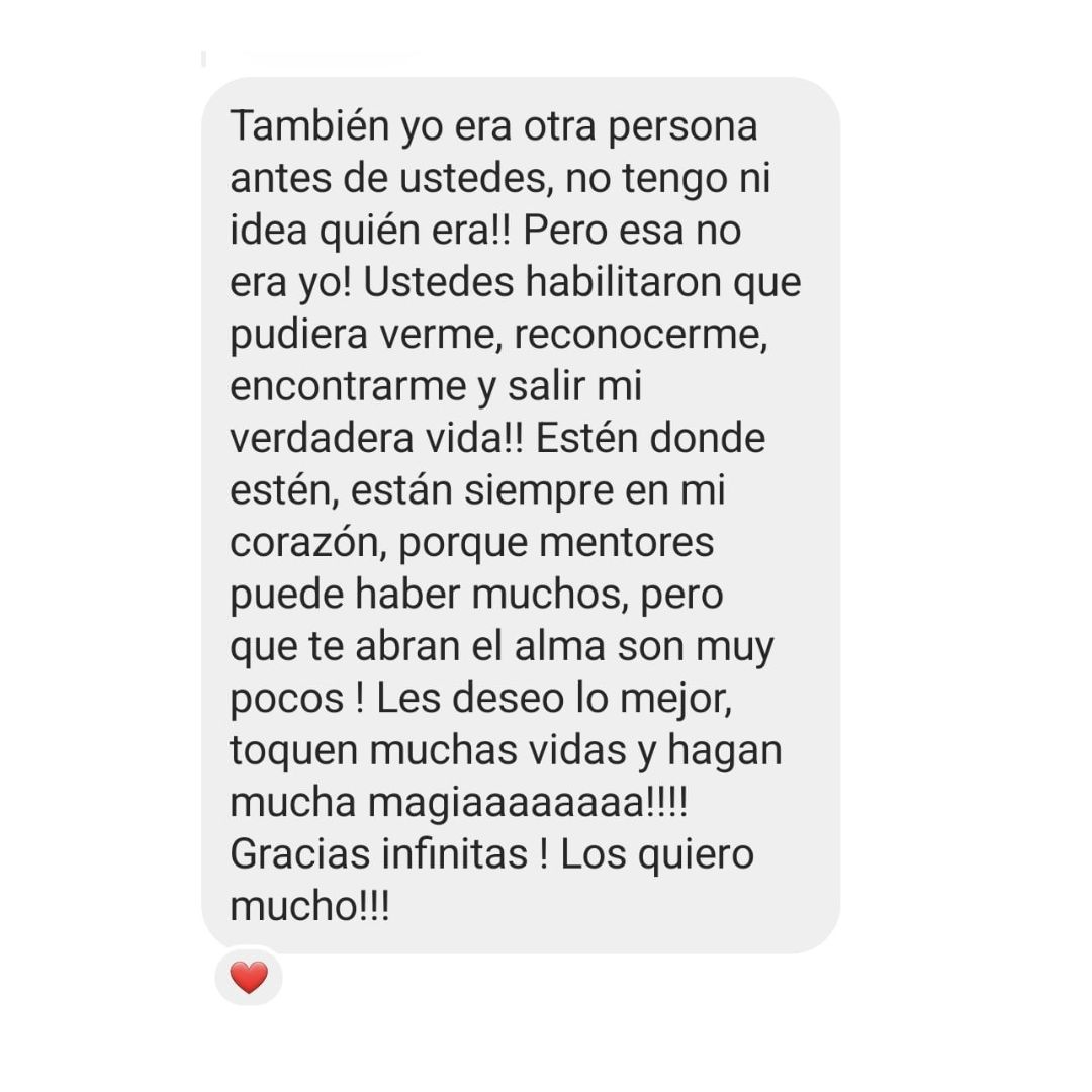 Captura de testimonio de alumna de Coaching Holístico